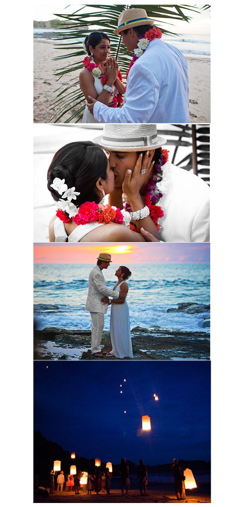 Tropical beach wedding photography nosara samara costa rica
