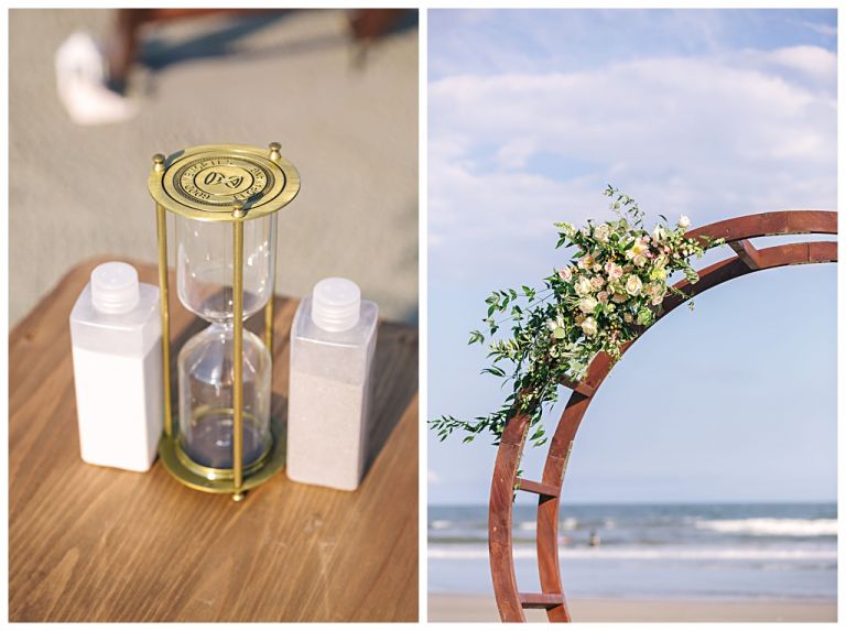 Beach wedding details and photography