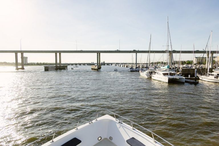 Charleston Harbor by boat
